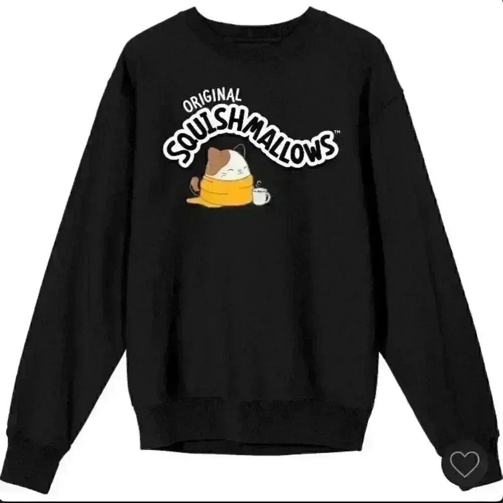 Squishmallows Cam the Cat Juniors Black
Oversized Sweatshirt-Sz M in EUC
